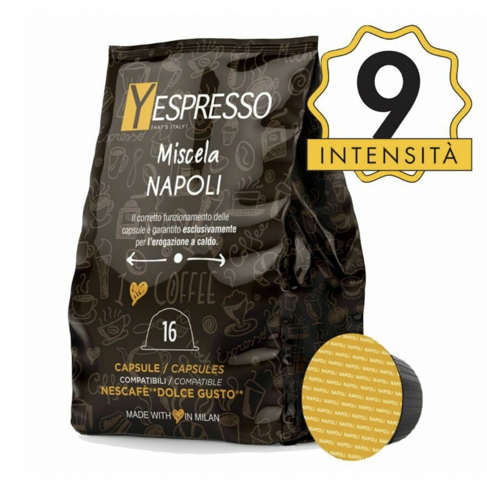 YESPRESSO Miscela NAPOLI (Dolce Gusto uyumlu, Kahve kapsül, Coffee
