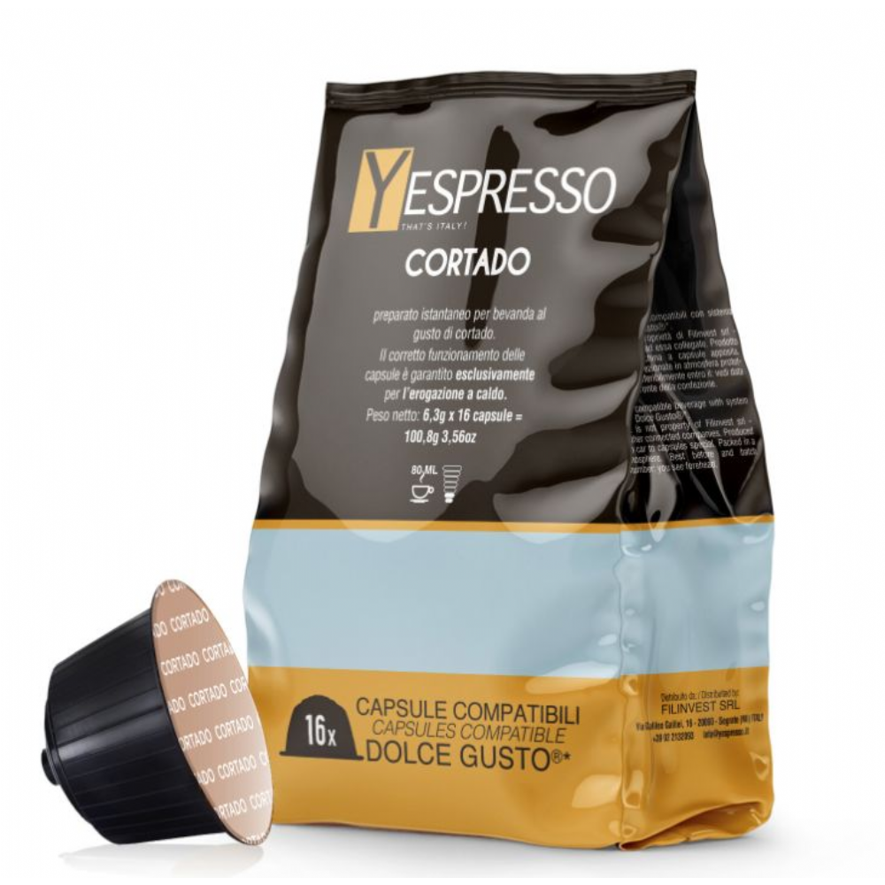 16 DOLCE GUSTO CORTADO (Dolce Gusto uyumlu Kahve kapsül, Coffee